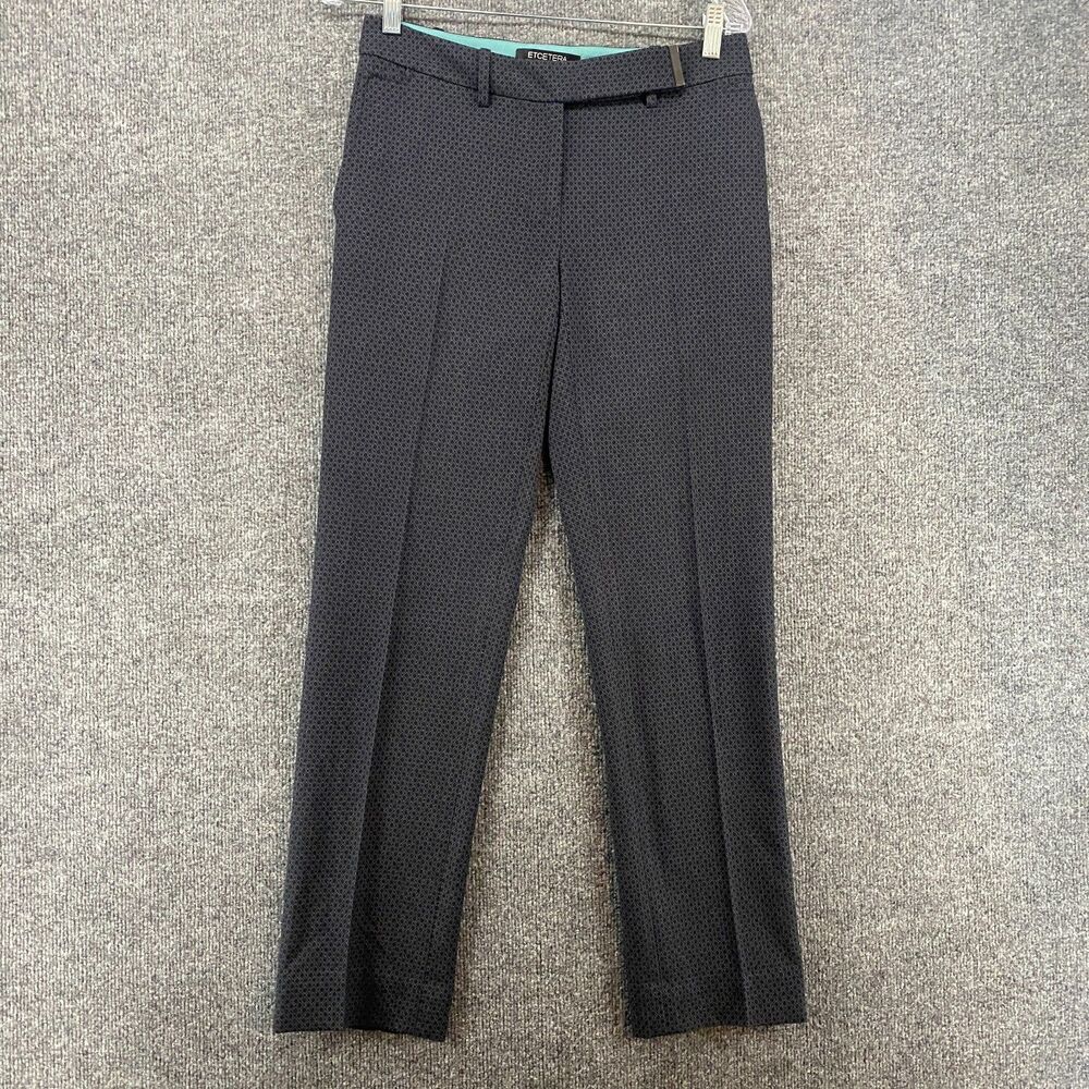 Etcetera Dress Pants Womens 0 Blue High‎ Rise Straight Ladies Office Career Work